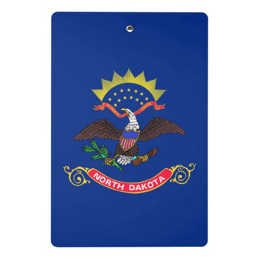 Mini klembord met vlag van North Dakota (Achterkant)