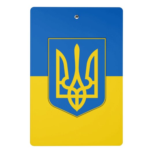 Mini-klembord met vlag van Oekraïne Mini Klembord (Achterkant)