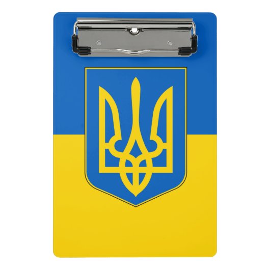 Mini-klembord met vlag van Oekraïne Mini Klembord (Voorkant)