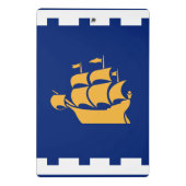 Mini klembord met vlag van Quebec City (Achterkant)