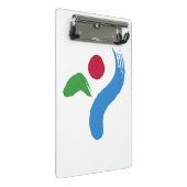 Mini klembord met vlag van Seoul, Zuid-Korea (Schuin)