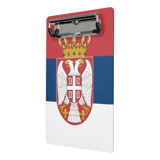 Mini klembord met vlag van Servië (Angled2)