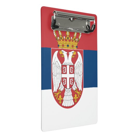 Mini klembord met vlag van Servië (Schuin)