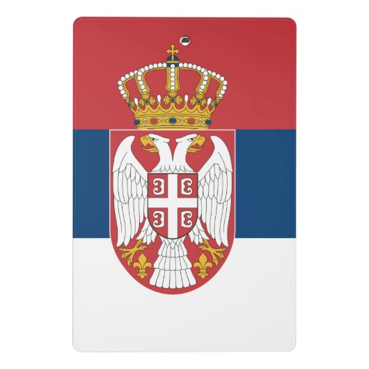 Mini klembord met vlag van Servië (Achterkant)
