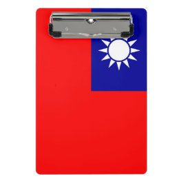 Mini-klembord met vlag van Taiwan Mini Klembord