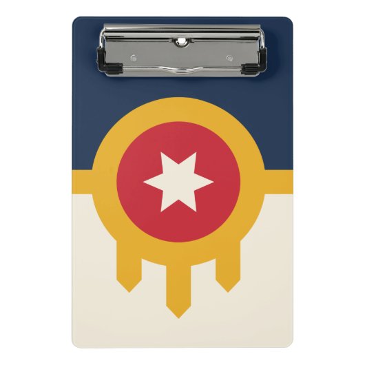Mini klembord met vlag van Tulsa, Oklahoma (Voorkant)