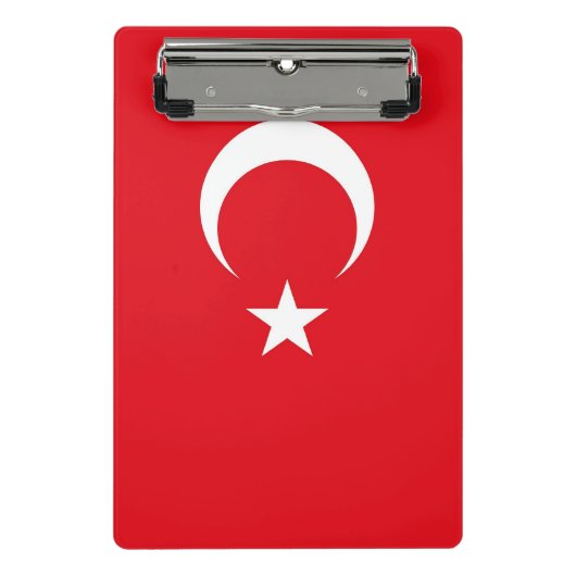 Mini-klembord met vlag van Turkije Mini Klembord (Voorkant)