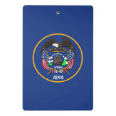 Mini klembord met vlag van Utah, Verenigde Staten (Achterkant)