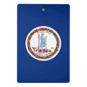 Mini klembord met vlag van Virginia, Verenigde Sta (Achterkant)