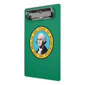 Mini klembord met vlag van Washington, Verenigde S (Angled2)