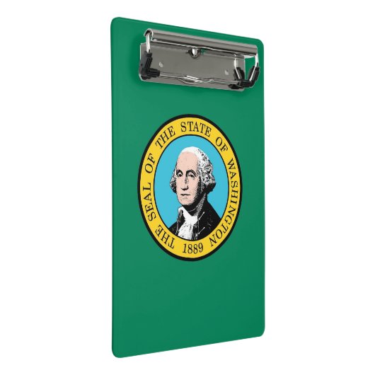 Mini klembord met vlag van Washington, Verenigde S (Schuin)
