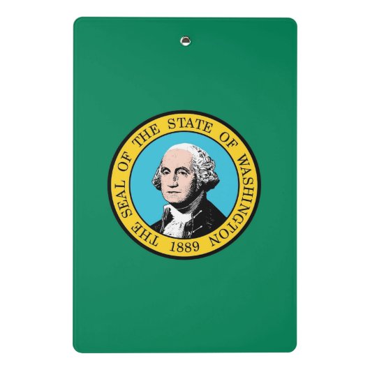 Mini klembord met vlag van Washington, Verenigde S (Achterkant)