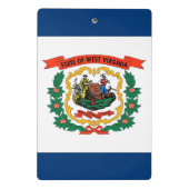 Mini klembord met vlag van West Virginia, Verenigd (Achterkant)