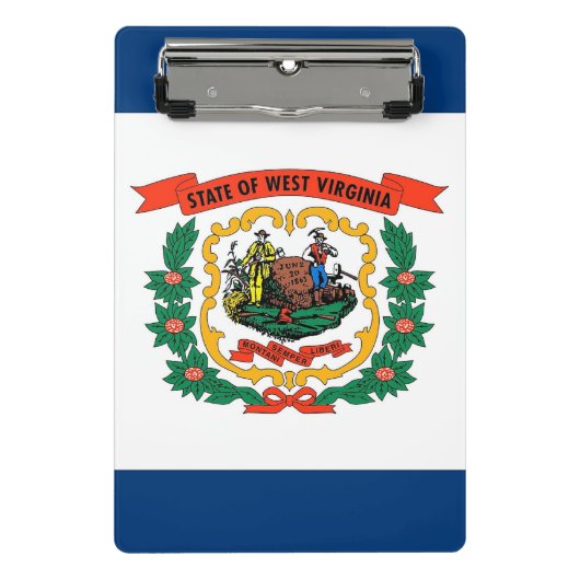 Mini klembord met vlag van West Virginia, Verenigd (Voorkant)