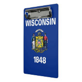 Mini klembord met vlag van Wisconsin, Verenigde St (Angled2)