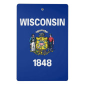 Mini klembord met vlag van Wisconsin, Verenigde St (Achterkant)