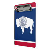 Mini klembord met vlag van Wyoming, Verenigde Stat (Angled2)