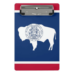 Mini klembord met vlag van Wyoming, Verenigde Stat