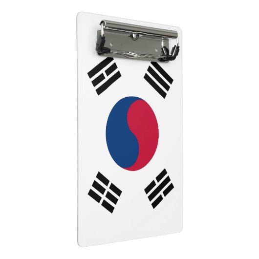 Mini klembord met vlag van Zuid-Korea (Schuin)