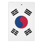 Mini klembord met vlag van Zuid-Korea (Achterkant)