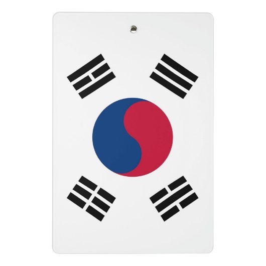 Mini klembord met vlag van Zuid-Korea (Achterkant)