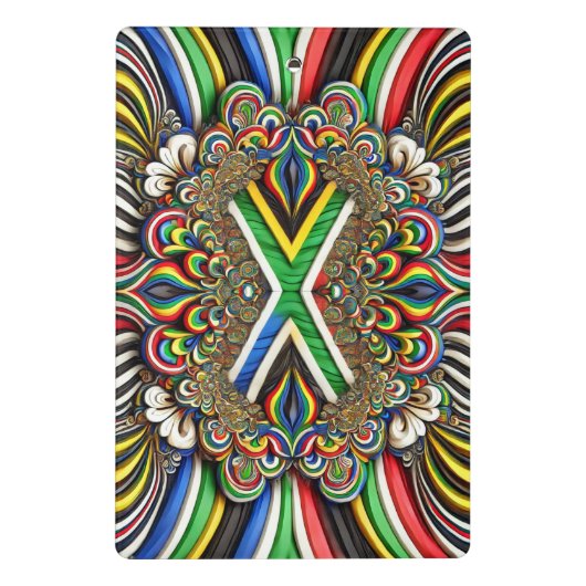 Mini klembord met Zuid-Afrikaanse kleuren (Achterkant)