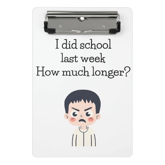 Mini Klembord. Terug naar school briefpapier Mini Klembord (Voorkant)