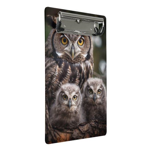 Mini-klembord voor Owl Family Mini Klembord (Schuin)