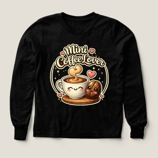 Mini Koffieliefhebber Schattige Kinderen Koffiecad (Voorkant)
