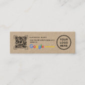 Mini Kraft Paper Google Review Thank You  Mini Visitekaartje (Voorkant)