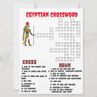 mini kruiswoord egyptische zon god kruiswoord feestdagenkaart