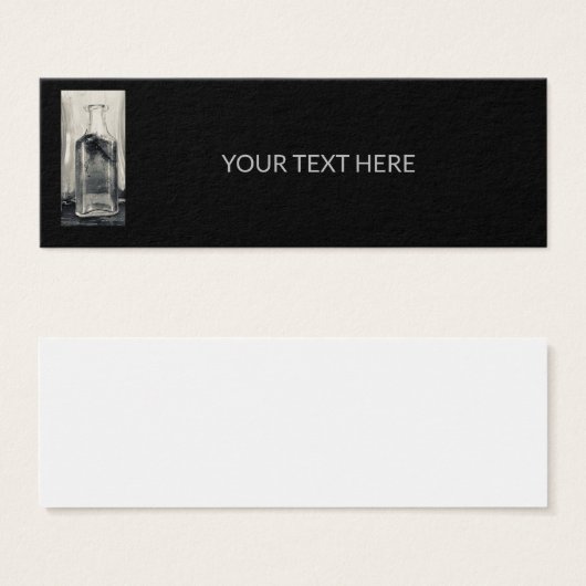 Mini-Labels -  glazen flesje Mini Visitekaartjes (Voorkant /achterkant)