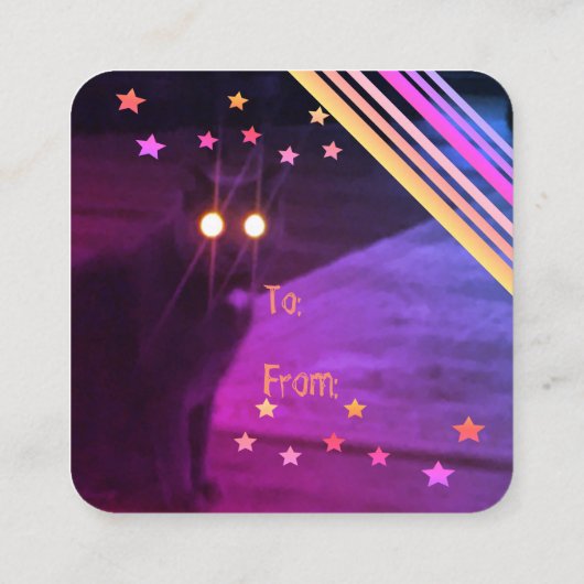 Mini Leuk Halloween Papier Wenskaart Informatiekaartje (Achterkant)