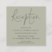 MINI Light Sage Weddenschappen Reception Details Informatiekaartje (Voorkant)