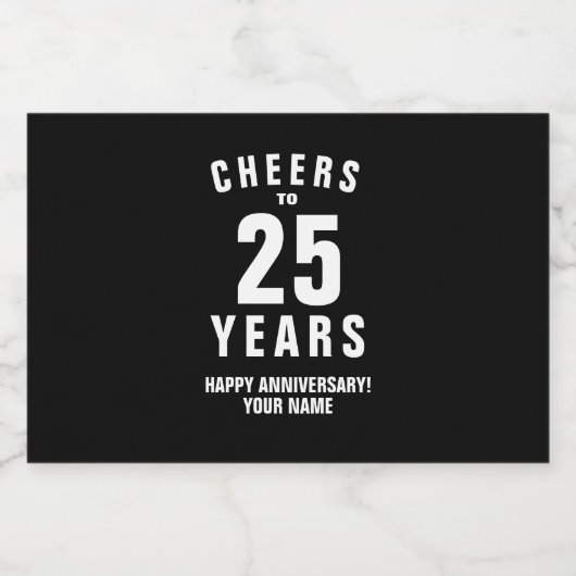 Mini Liquor Bottle Labels voor 25e Jubileum Likeurfles Etiket (Enkel label)