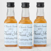 Mini Liquor Fles Etiketten - Blauwe pioen (Flessen)