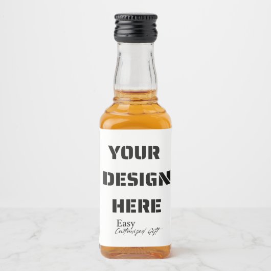Mini Liquor Flesetiketten 3" x 2" Likeurfles Etiket (Voorkant)