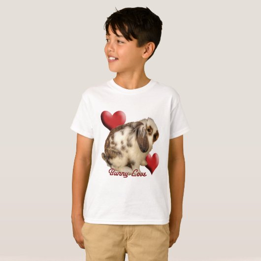 Mini-Lop-konijn T-shirt (Voorkant volledig)