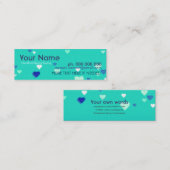 Mini Love Hearts Contact Profile Card Contactkaartje (Voorkant / Achterkant)