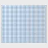 Mini Luchtige Blauwe Ginghamruitpatroon Cadeaupapier (Vlak)