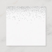 MINI MAAT Bruiloft Details Script Zilveren Glitter Informatiekaartje (Achterkant)