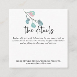 MINI MAAT Eucalyptus Bruiloft Informatie Details Informatiekaartje