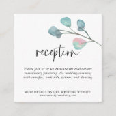 MINI MAAT Eucalyptus Bruiloft Receptie Details Informatiekaartje (Voorkant)