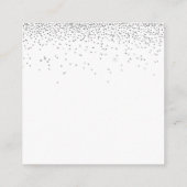 MINI MAAT Zilveren Glitter Bruiloft Receptie Detai Informatiekaartje (Achterkant)