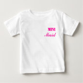 Mini Maid Baby Tshirt Roze/Wit (Voorkant)