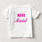 Mini Maid Baby Tshirt Roze/Wit (Achterkant)
