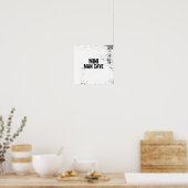 mini man grot citaat poster muur kunst (Keuken)