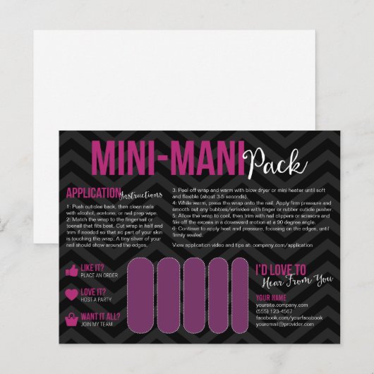 Mini-Mani Pack Briefkaarten (Voorkant / Achterkant)