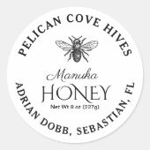 Mini Manuka Honey Jar Label White (Voorkant)