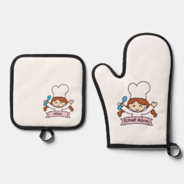Mini Masterchef Oven Mitt for Little Cooks! Ovenwant & Pannenlap Set